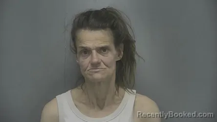 Mugshot of April Christien Harris booked in Vigo County, Indiana on April 3, 2026