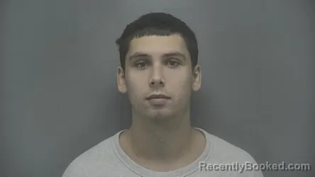 Mugshot of Austin Mahoney booked in Vigo County, Indiana on October 7, 2026