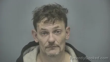 Mugshot of Carl E Scherb booked in Vigo County, Indiana on March 8, 2026