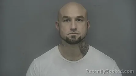 Mugshot of Dustin Lee Walker booked in Vigo County, Indiana on August 20, 2026