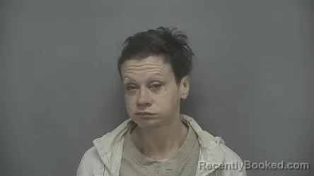 Mugshot of Ginger Marie Davis booked in Vigo County, Indiana on April 3, 2026