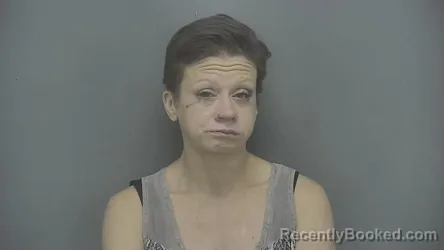 Mugshot of Ginger Marie Davis booked in Vigo County, Indiana on July 9, 2026