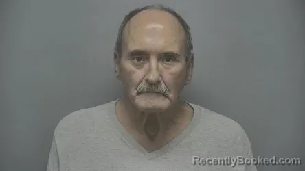 Mugshot of George A Rusin booked in Vigo County, Indiana on July 9, 2026