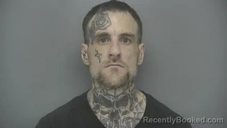 Mugshot of Joshua Lee Carter booked in Vigo County, Indiana on July 6, 2026
