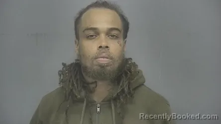 Mugshot of Jarod Deangelo Johnson booked in Vigo County, Indiana on April 24, 2026