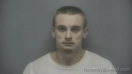 Mugshot of Lucas Alan Adkins booked in Vigo County, Indiana on October 5, 2026