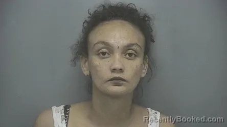 Mugshot of Teannah Samantha Harris booked in Vigo County, Indiana on May 10, 2026