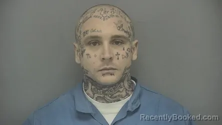 Mugshot of Travis Merritt booked in Vigo County, Indiana on June 20, 2026
