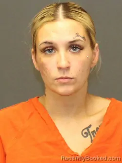 Mugshot of CHLOE JENNELL BROWN booked in Warrick County, Indiana on April 2, 2026