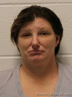 Mugshot of Amber Dawn Ewin booked in Warrick County, Indiana on October 12, 2026