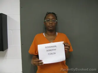 Mugshot of DOROTHY ROSARELL GOODMAN booked in Warrick County, Indiana on July 28, 2026