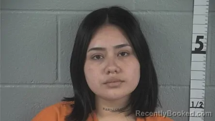 Mugshot of Dariela Yolibeth Leonor Mejia booked in Washington County, Indiana on October 10, 2026