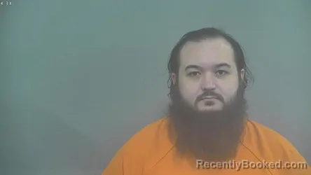 Mugshot of Caleb Thomas Parsons booked in Whitley County, Indiana on August 14, 2026