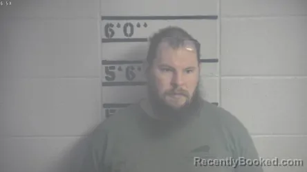 Mugshot of TRENTON D POWELL booked in Adair County, Kentucky on March 27, 2026