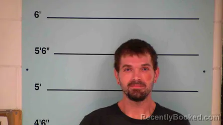 Mugshot of Dustin Barrett booked in Bourbon County, Kentucky on August 9, 2026
