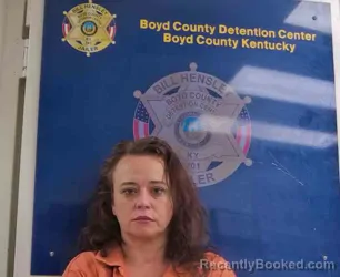 Mugshot of Heather Phillips booked in Boyd County, Kentucky on August 6, 2026