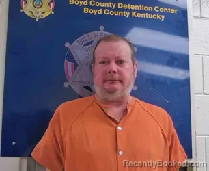 Mugshot of Clifton Williamson booked in Boyd County, Kentucky on August 9, 2026
