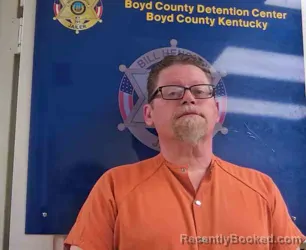 Mugshot of DAVID DILLOW booked in Boyd County, Kentucky on April 7, 2026