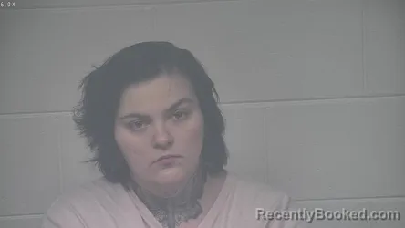 Mugshot of Sarah Kelley booked in Carroll County, Kentucky on August 5, 2026