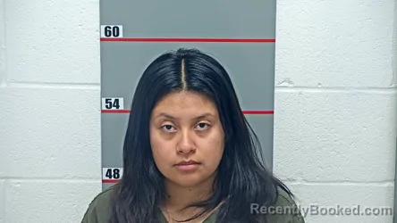 Mugshot of MARIA DE GUADALUPE SALMERON OVIEDO booked in Grayson County, Kentucky on April 27, 2026