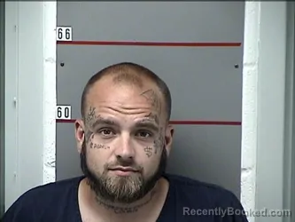 Mugshot of JUSTIN ISSAC SKIMMERHORN booked in Grayson County, Kentucky on July 9, 2026