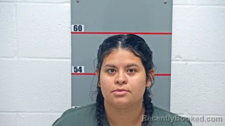 Mugshot of Sindy Mejia-Mejia booked in Grayson County, Kentucky on August 17, 2026