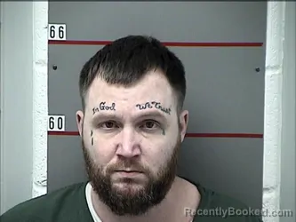 Mugshot of Brandon Michael Bolding booked in Grayson County, Kentucky on August 24, 2026