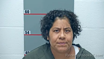 Mugshot of Aurora Alvarez-Hernandez booked in Grayson County, Kentucky on September 7, 2026