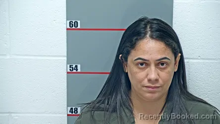 Mugshot of Karla Banegas Medina booked in Grayson County, Kentucky on October 8, 2026