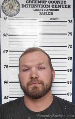 Mugshot of Logan Iery booked in Greenup County, Kentucky on October 4, 2026