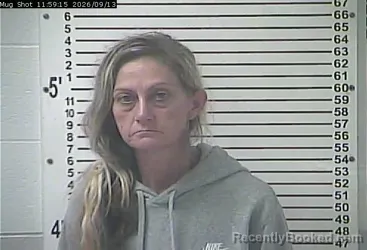 Mugshot of Amy Renee Cosby booked in Hardin County, Kentucky on September 13, 2026