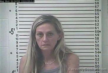 Mugshot of Amy Renee Cosby booked in Hardin County, Kentucky on September 16, 2026