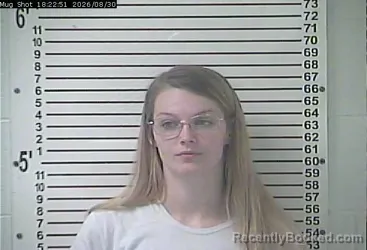 Mugshot of Alexus Spring Felthousen booked in Hardin County, Kentucky on August 30, 2026