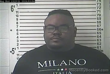Mugshot of AARON JERELLE KELLEY booked in Hardin County, Kentucky on March 6, 2026