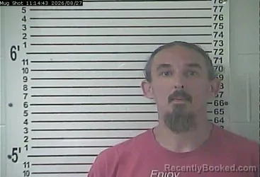 Mugshot of Andrew Brennon Mills booked in Hardin County, Kentucky on August 27, 2026