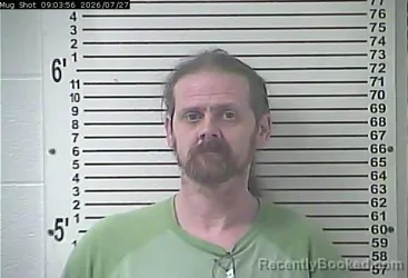 Mugshot of Allen Wayne Riggs booked in Hardin County, Kentucky on July 27, 2026