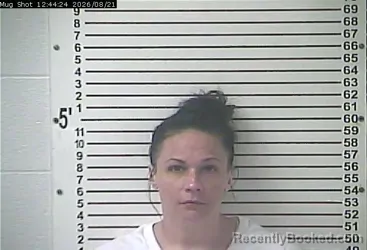 Mugshot of April Louise Simondiski booked in Hardin County, Kentucky on August 21, 2026