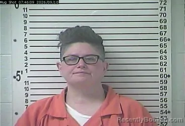 Mugshot of Amanda Ryan Thomas booked in Hardin County, Kentucky on September 10, 2026