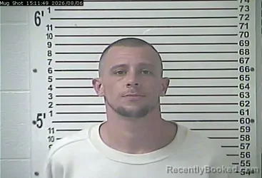 Mugshot of Brandon Lee Cox booked in Hardin County, Kentucky on August 6, 2026