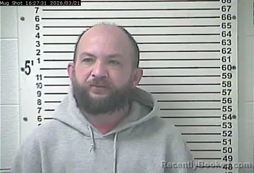 Mugshot of BRANDON SCOTT FRYE booked in Hardin County, Kentucky on March 21, 2026