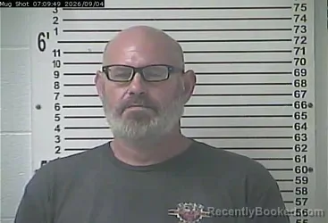 Mugshot of Bert Aaron Sweeney booked in Hardin County, Kentucky on September 4, 2026