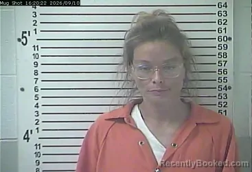 Mugshot of Calena Kay Falkner booked in Hardin County, Kentucky on September 10, 2026