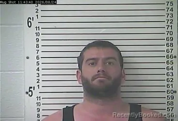 Mugshot of Casey Ray Lawhorn booked in Hardin County, Kentucky on August 24, 2026