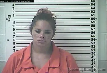 Mugshot of CHRISTINA MARIE MASON booked in Hardin County, Kentucky on July 2, 2026