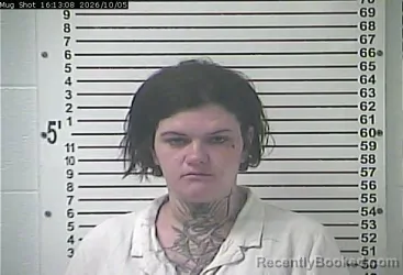 Mugshot of Clarissa Celeste Padgett booked in Hardin County, Kentucky on October 5, 2026