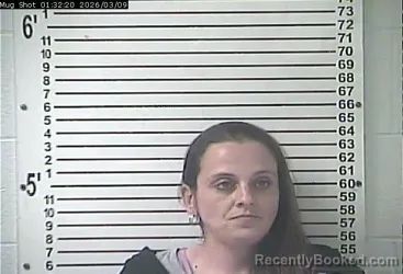 Mugshot of CHASITY ROSE WISE booked in Hardin County, Kentucky on March 9, 2026