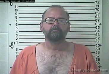 Mugshot of DARRELL WAYNE BURNS booked in Hardin County, Kentucky on April 29, 2026