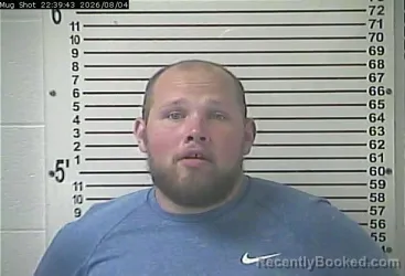 Mugshot of DAKOTA JAMES MORGAN booked in Hardin County, Kentucky on August 4, 2026