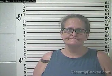 Mugshot of Graceevelyn Arlene Biegel booked in Hardin County, Kentucky on September 9, 2026