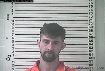 Mugshot of HUNTER LEE LOGSDON booked in Hardin County, Kentucky on July 3, 2026